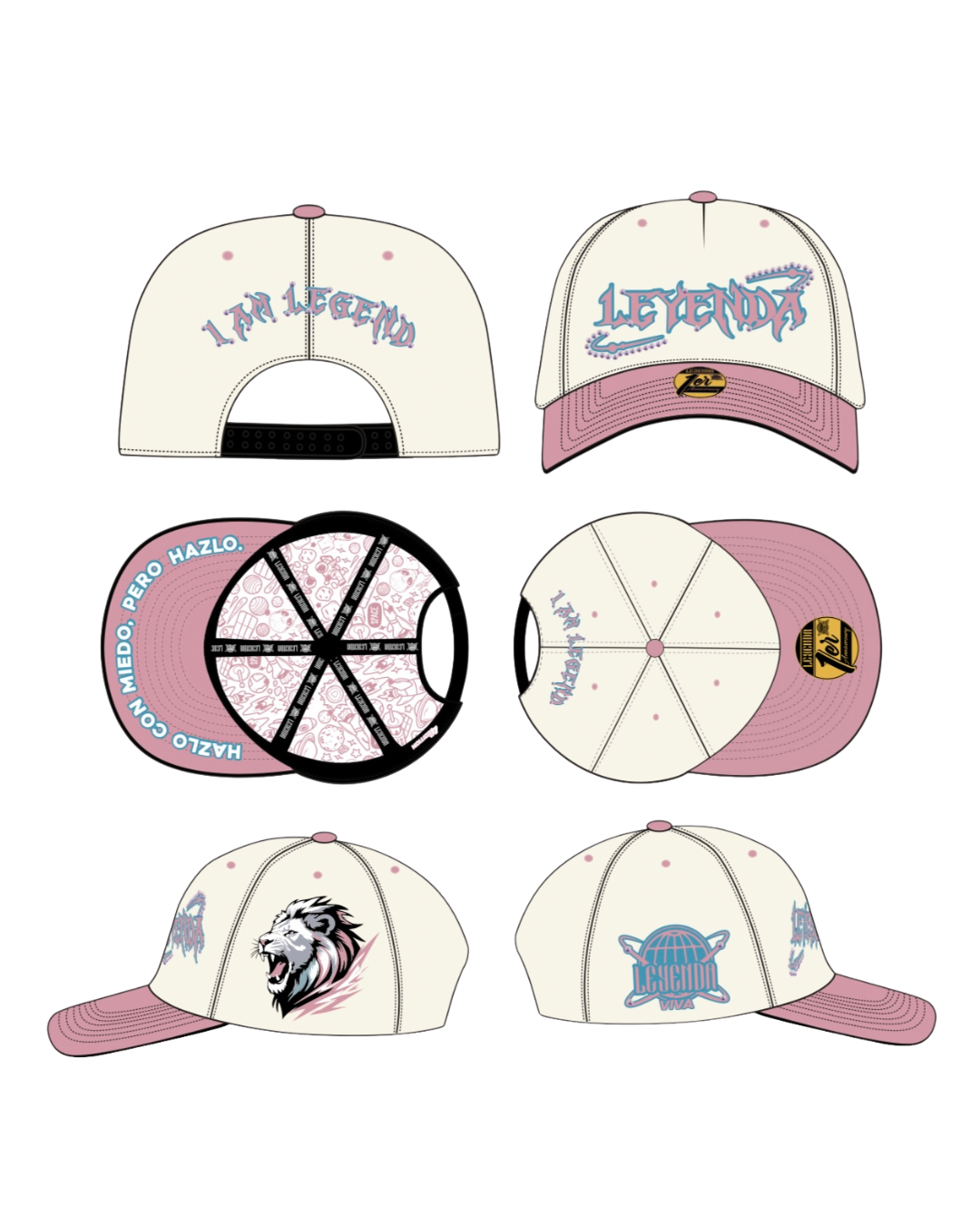 SNAPBACK.4 pink white