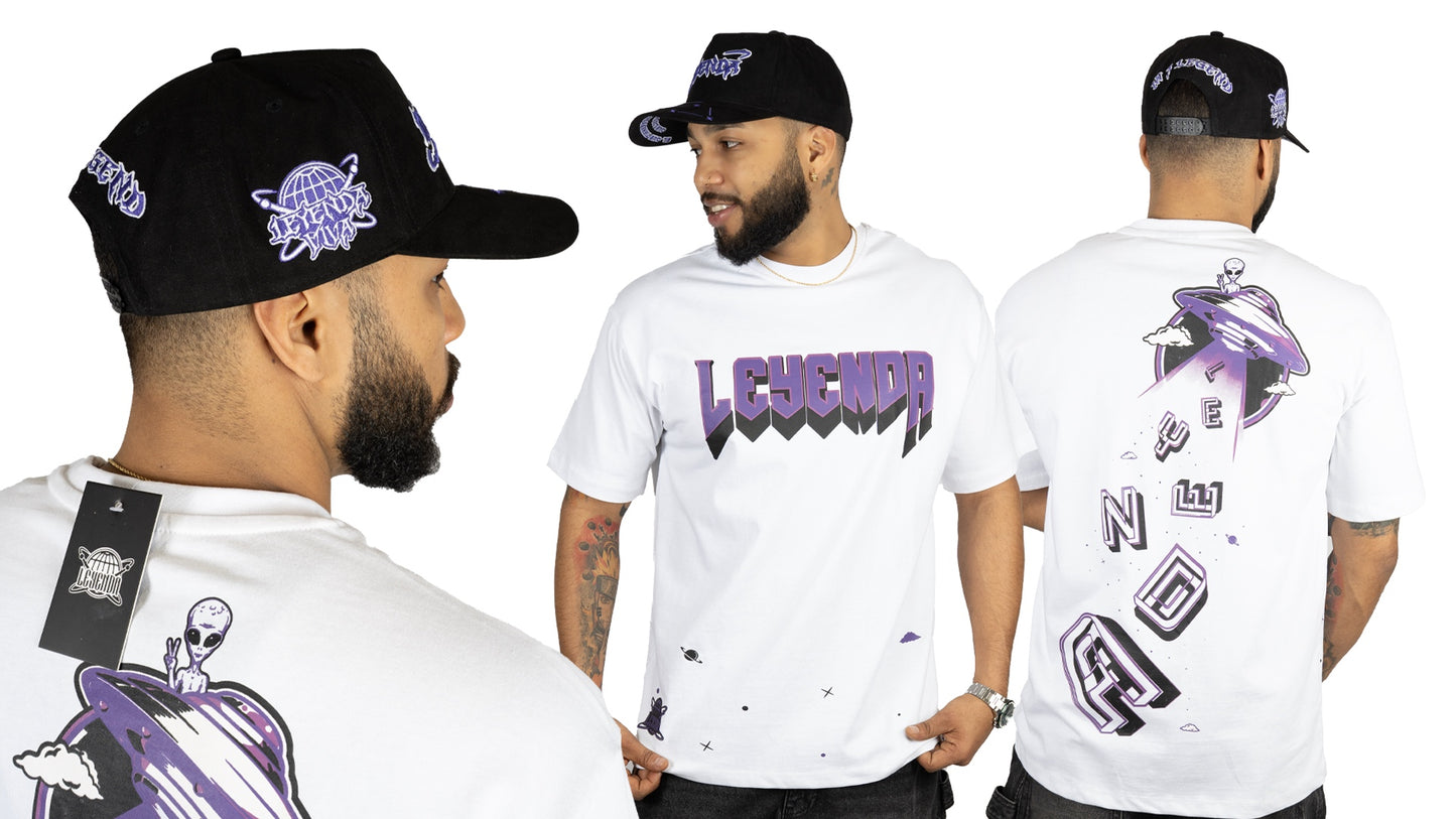 Camiseta Leyenda "Alien Invasion Edición Violeta"