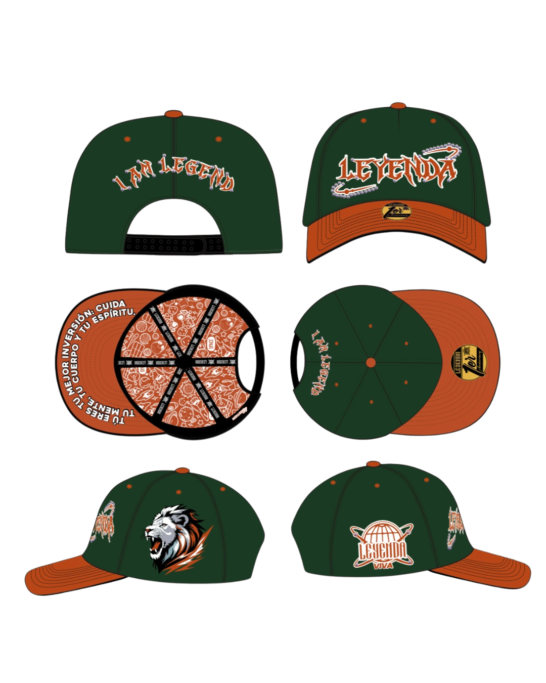 SNAPBACK.4 green Orange
