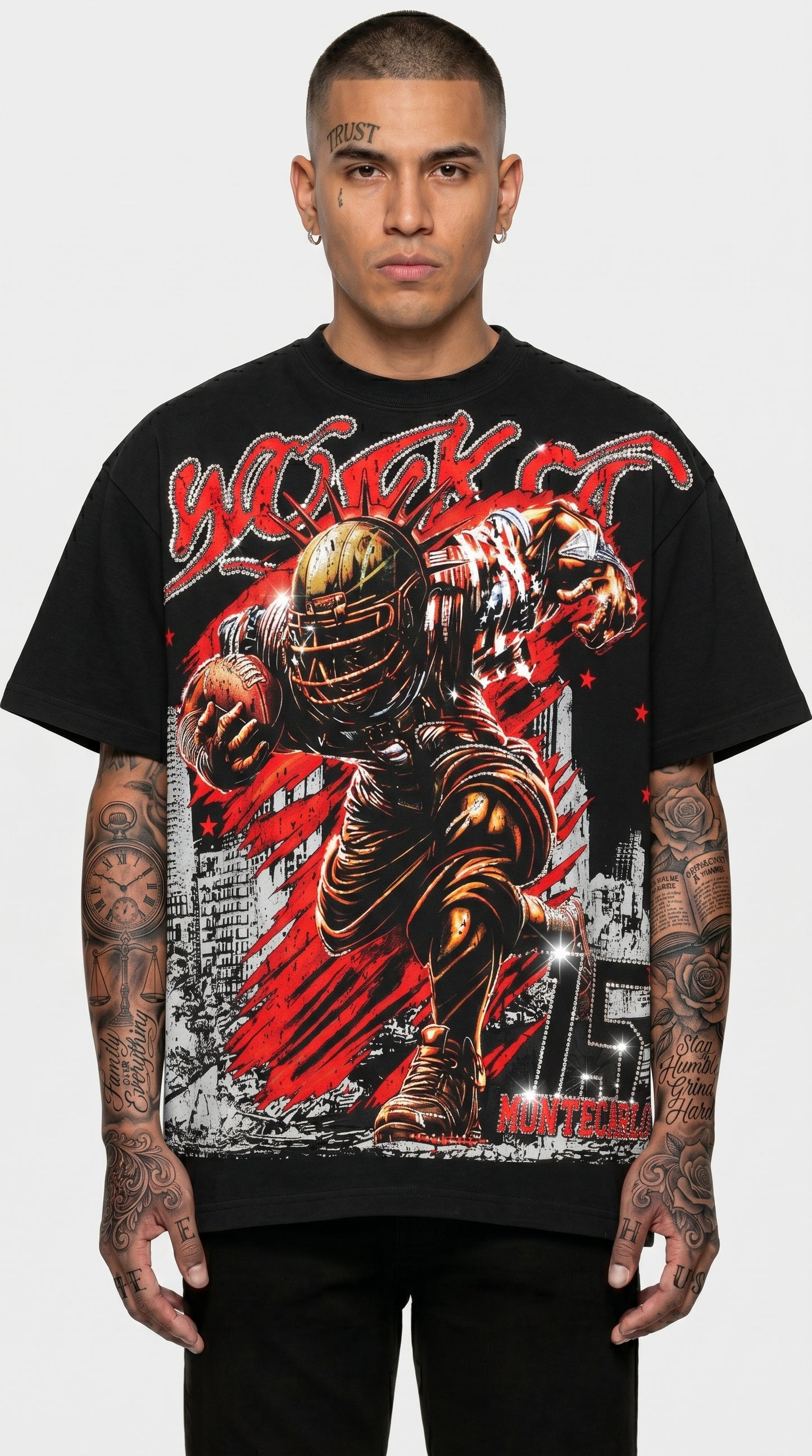 Wonka “Montecarlo 15” Oversize Tee — Black